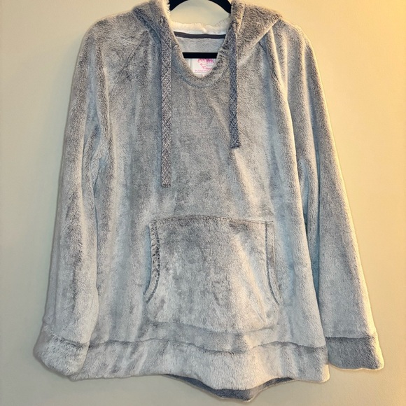 Member’s Mark Jackets & Blazers - Members Mark Grey Plush Pullover Hooded Sweatshirt Size XXL
